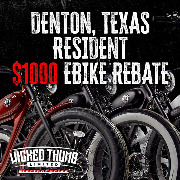 Denton, Texas Resident 50% Ebike Rebate