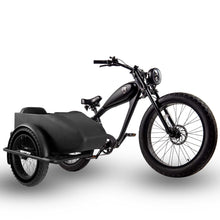Load image into Gallery viewer, black ebike with a sidecar
