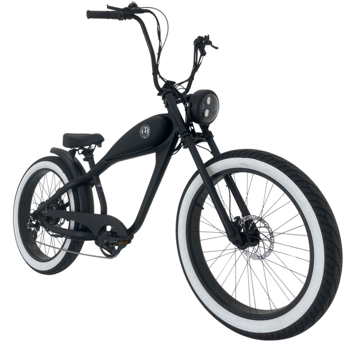 Wicked Thumb BLVD 750 Electrocycle Chopper Electric Ebike Whitewall