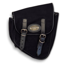 Load image into Gallery viewer, Black Canvas and Leather Saddlebag